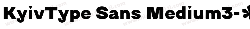 KyivType Sans Medium3字体转换